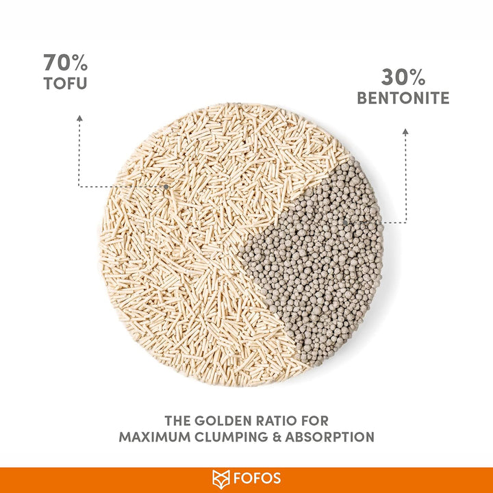 FOFOS Tofu & Crushed Bentonite Cat Litter – 6L