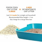 FOFOS Tofu & Crushed Bentonite Cat Litter  6L - Zigly