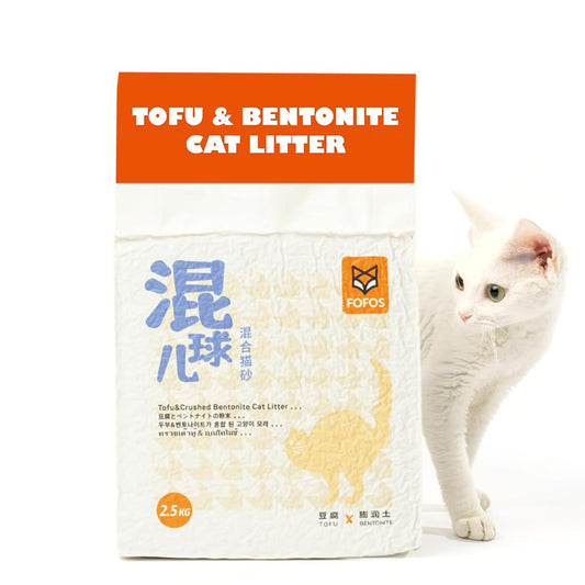 FOFOS Tofu & Crushed Bentonite Cat Litter – 6L