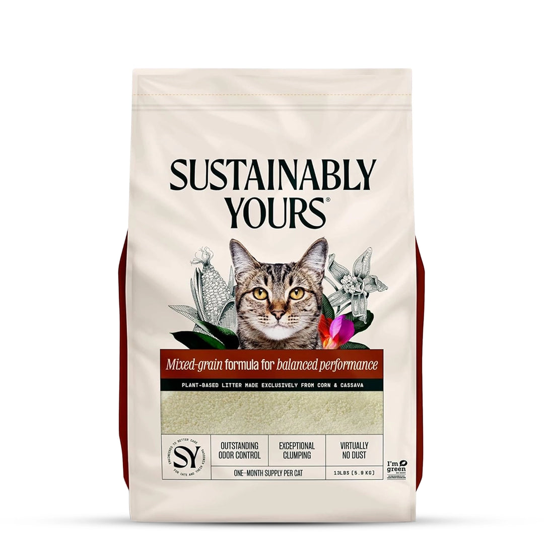 Sustainably Yours Multi Cat Unscented Mixed Grains Cat Litter