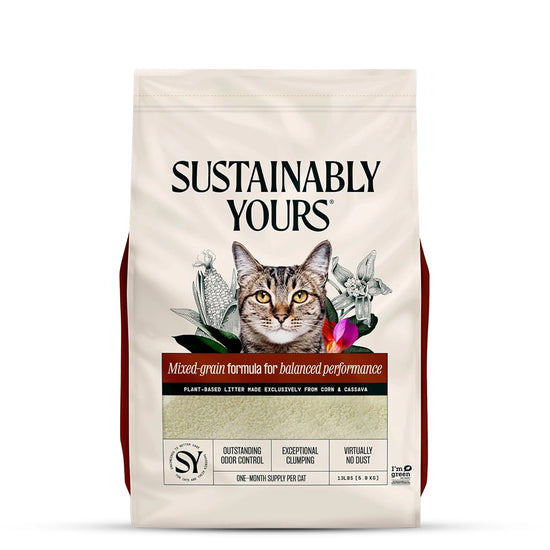 Sustainably Yours Multi Cat Unscented Mixed Grains Cat Litter
