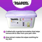 Pawpaya Pet Wipes 100 Pack Tub - 19 x 16cm - Zigly