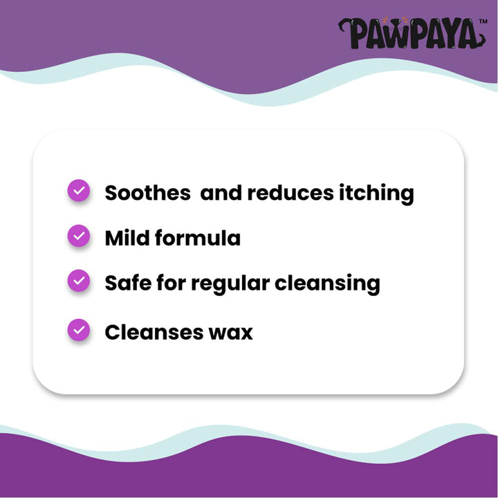 Pawpaya Ear Wipes - 25 Wipes - 20 x 18cm