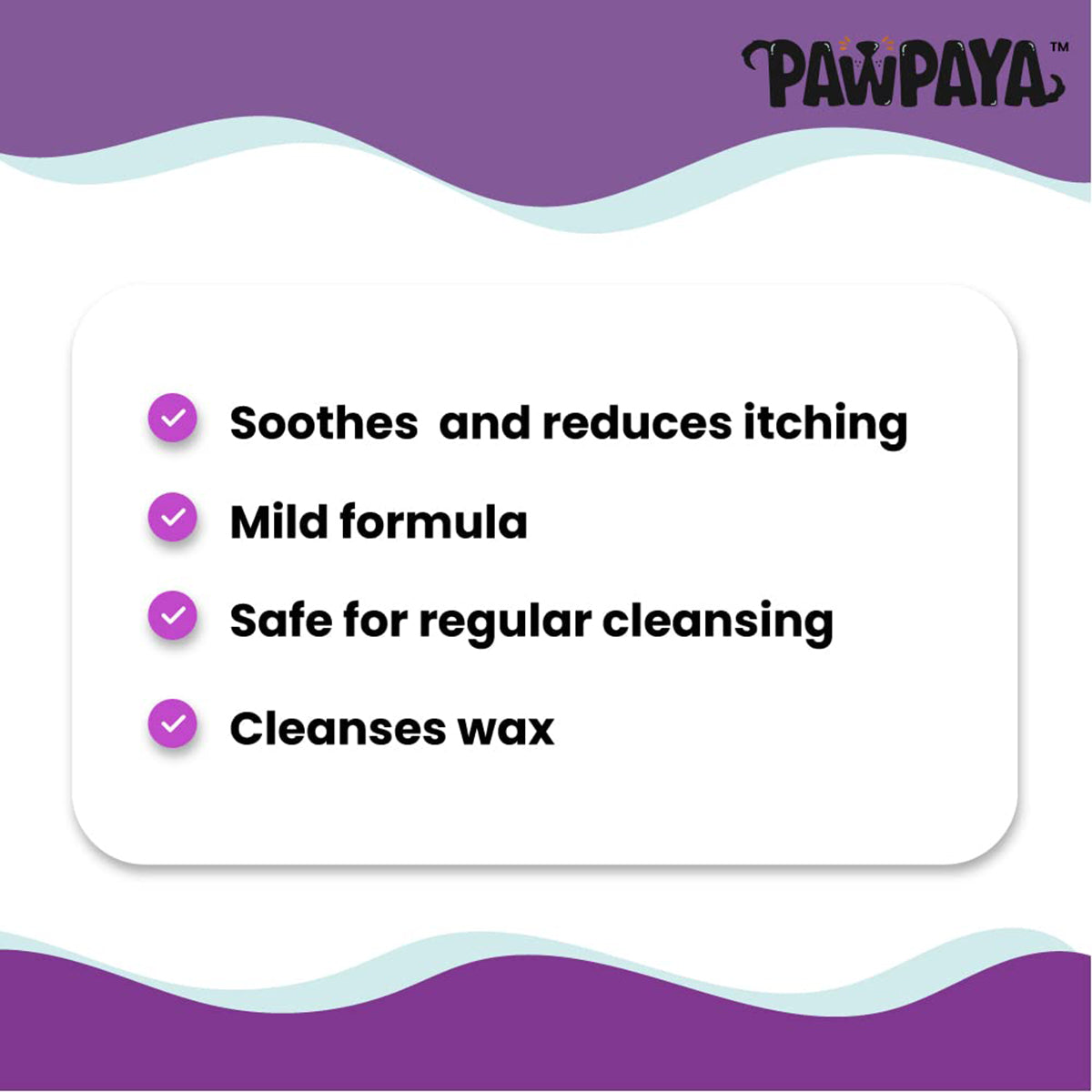 Pawpaya Ear Wipes - 25 Wipes - 20 x 18cm