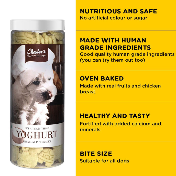 Chesters Tasty Chews Yogurt Flavour Dog Biscuit 700g