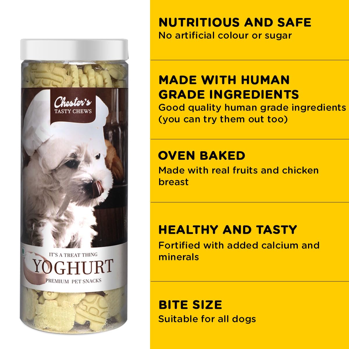 Chesters Tasty Chews Yogurt Flavour Dog Biscuit 700g