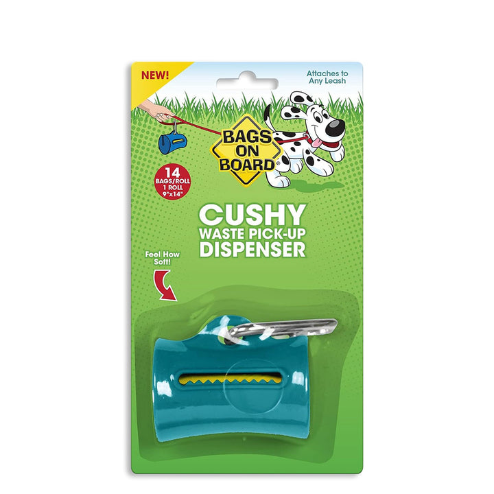 Bags On Board Cushy Waste Pick-Up Dispenser, Teal