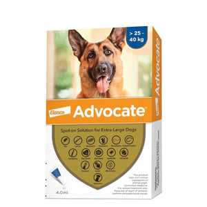 Bayer Advocate (Imidacloprid & Moxidectin) Spot-On Solution for Dogs 25-40kg (4ml)