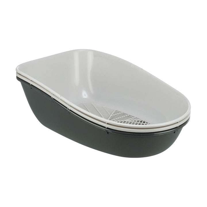 Trixie Berto Litter Tray Three Part with Separating System - Dark Grey - 23 inch