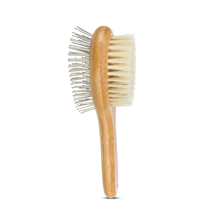 Trixie Brush Double-Sided Bamboo/Natural & Wire Bristles