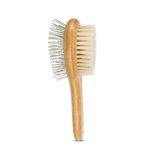 Trixie Brush Double-Sided Bamboo/Natural & Wire Bristles