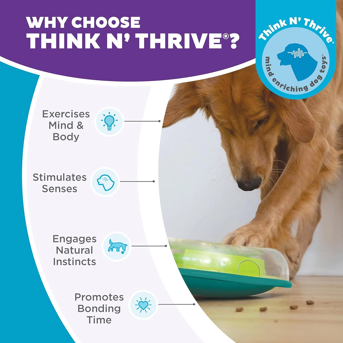 Outward Hound Wobble Bowl Interactive Treat Puzzle Dog Toy - 29X29cm