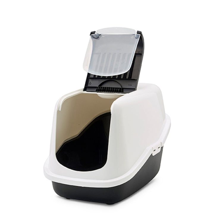 Savic Nestor Cat Toilet Home Black - 22x15x15 Inch