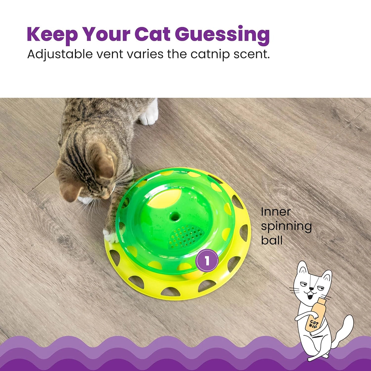 Petstages Catnip Chaser Independent Cat Interactive Toy