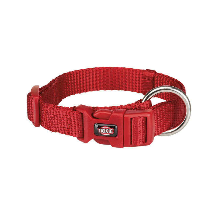 Trixie Premium Nylon Dog Collar - Royal Red - S-M - 30 - 45cm/15mm