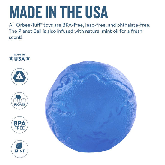 Outward Hound Orbee-Tuff Planet Ball, Royal Blue, Large