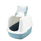 Savic Nestor Jumbo Cat Toilet White-Bluestone 26x19x18 inches