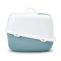 Savic Nestor Jumbo Cat Toilet White-Bluestone 26x19x18 inches