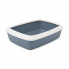Savic Iriz Cat Litter Tray with Rim Bluestone - 20x14x5inch
