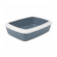 Savic Iriz Cat Litter Tray with Rim Bluestone - 20x14x5inch