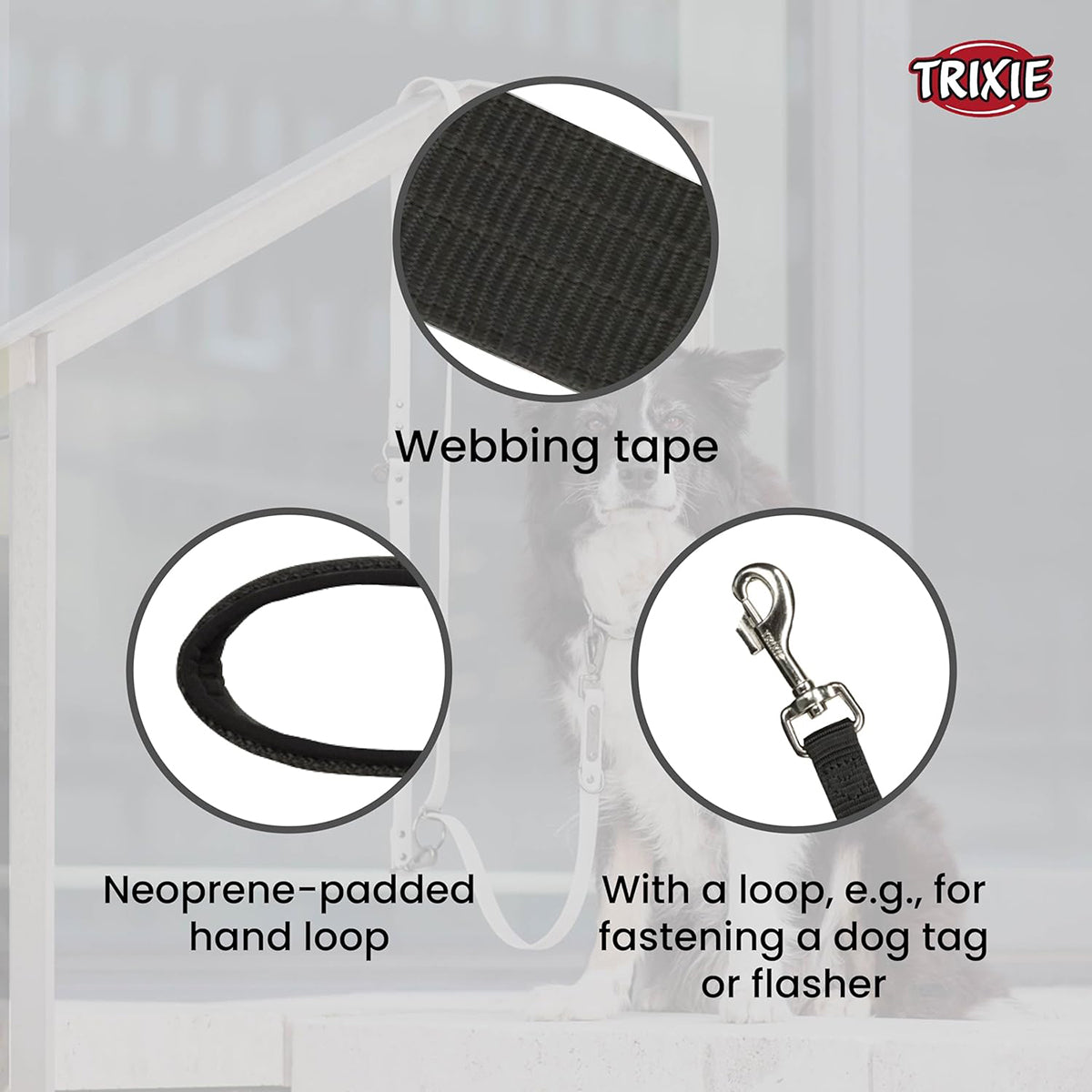 Trixie Premium Nylon Leash for Dog - Black