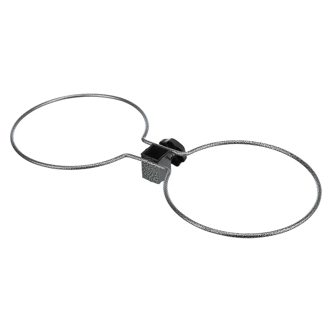 Zigly metal double ring plant support with adjustable clamp on white background