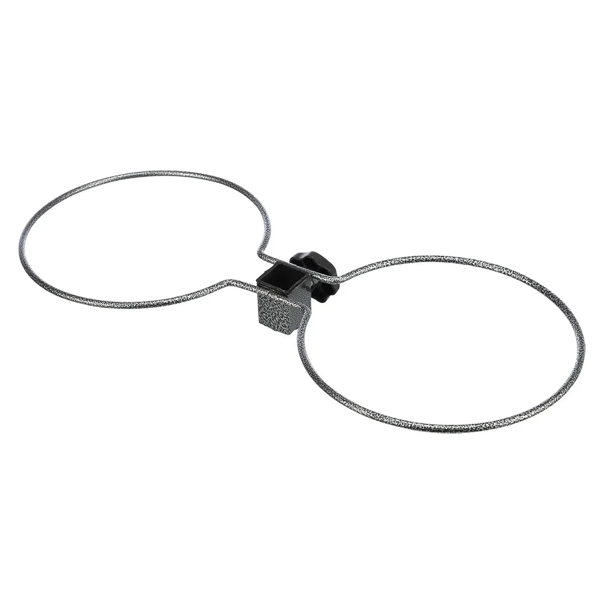 Zigly metal double ring plant support with adjustable clamp on white background