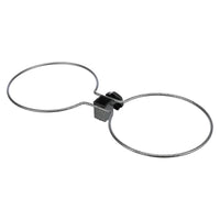 Zigly metal double ring plant support with adjustable clamp on white background