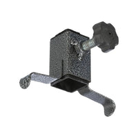 Zigly metal clamp bracket with black textured finish and adjustable screw knob