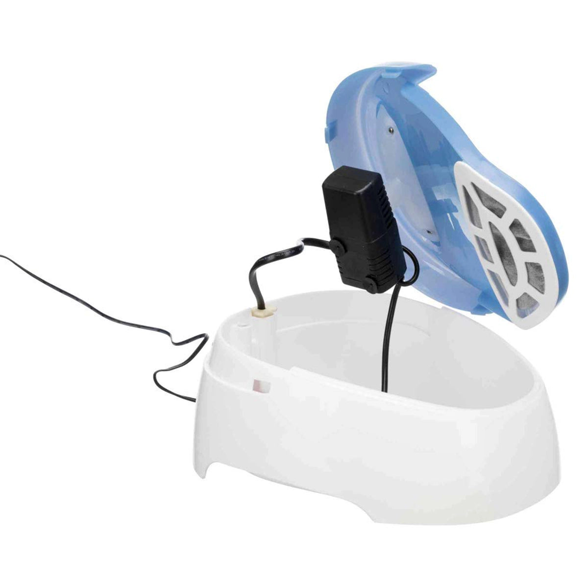 Trixie Drinking Fountain Duo Stream White/Blue - 1L - 20x12x23cm