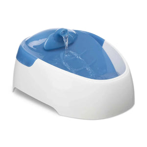 Trixie drinking fountain duo stream for pets in white and blue from zigly