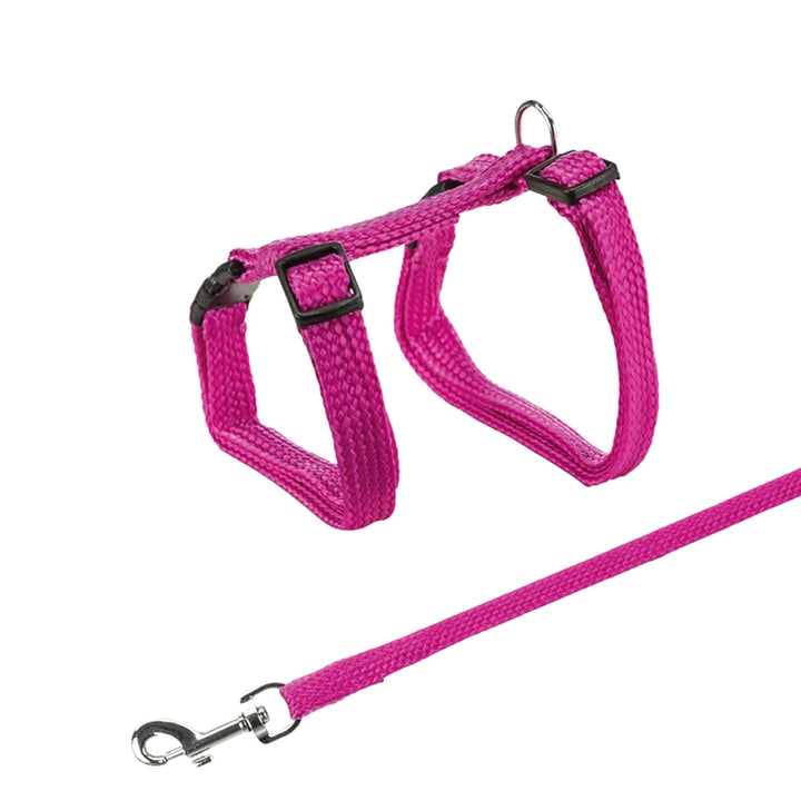 Trixie Cat Harness With Leash - 22-42cm/10mm 1.25 M Various Colours