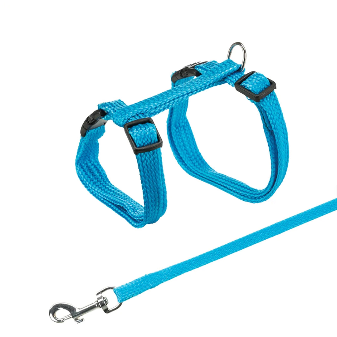 Trixie Cat Harness With Leash - 22-42cm/10mm 1.25 M Various Colours