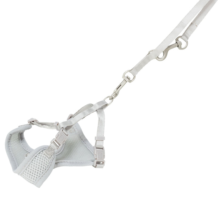 Trixie Junior Puppy Harness With Leash - S-M - 23-34 cm/8 mm - 2.00 m - Light Grey