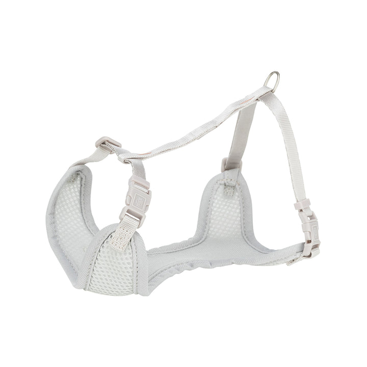 Trixie Junior Puppy Harness With Leash - S-M - 23-34 cm/8 mm - 2.00 m - Light Grey
