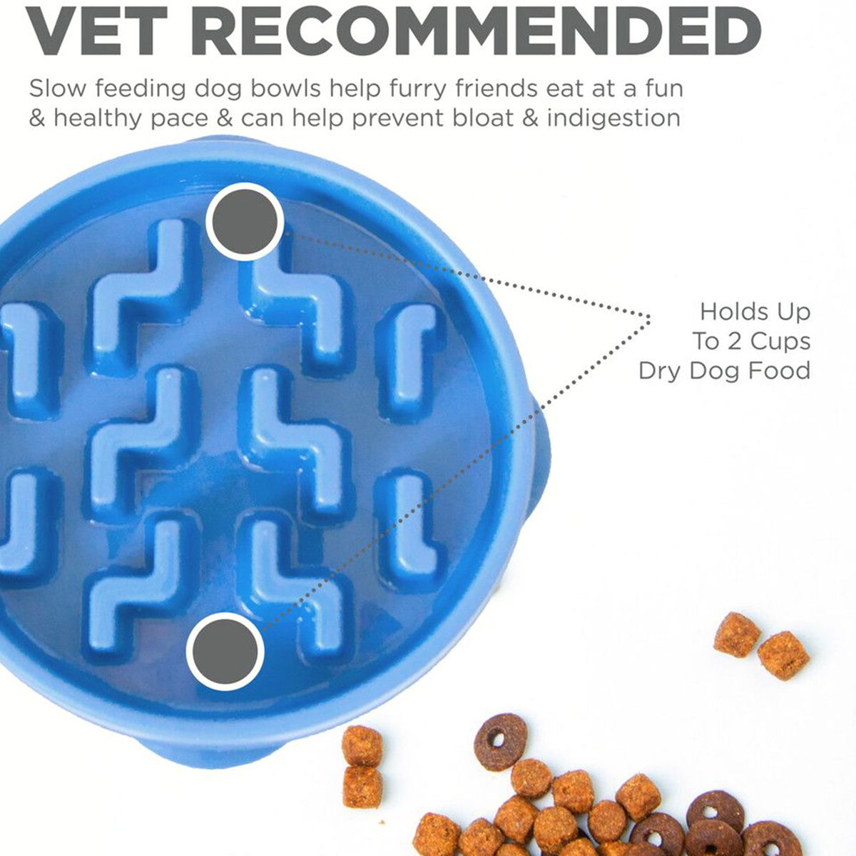 Outward Hound Fun Feeder Slo-Bowl Helps Prevent Obesity & Bloat Dog Bowl-Assorted Color