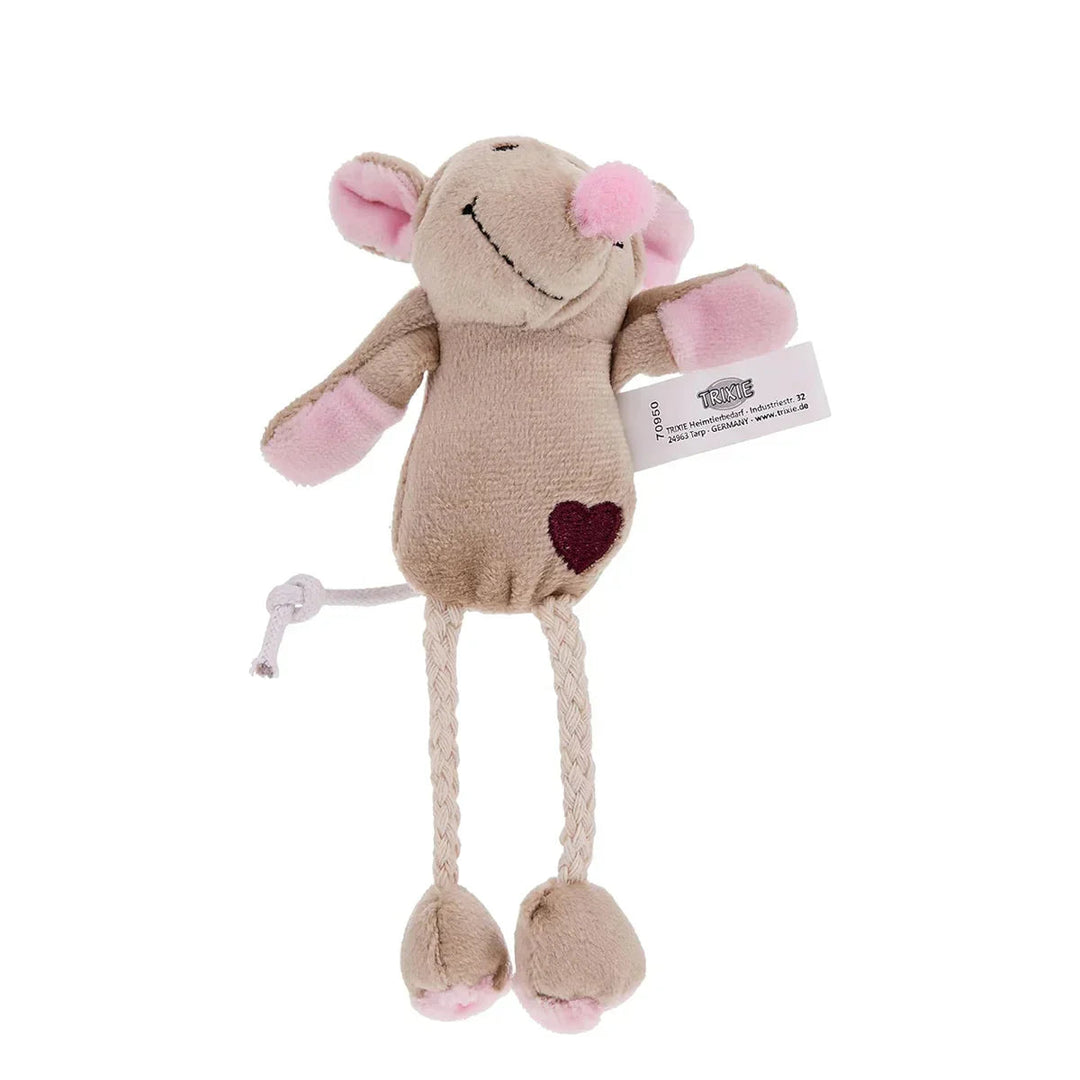 trixie 24963 tarp Trixie Mouse Plush Catnip Toy for Cats-11cm-Beige