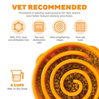 Outward Hound Fun Feeder Slo-Bowl Helps Prevent Obesity & Bloat Dog Bowl-(Orange) - Zigly