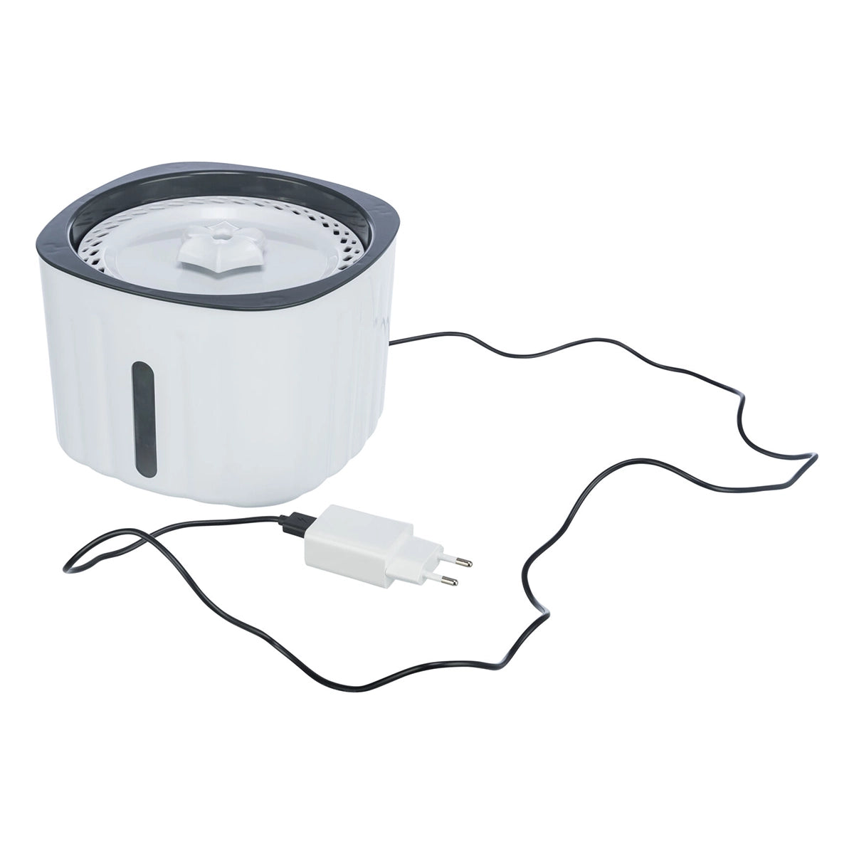 Trixie Drinking Fountain Flower - 2L - 18.5x13x18.5cm - White/Grey