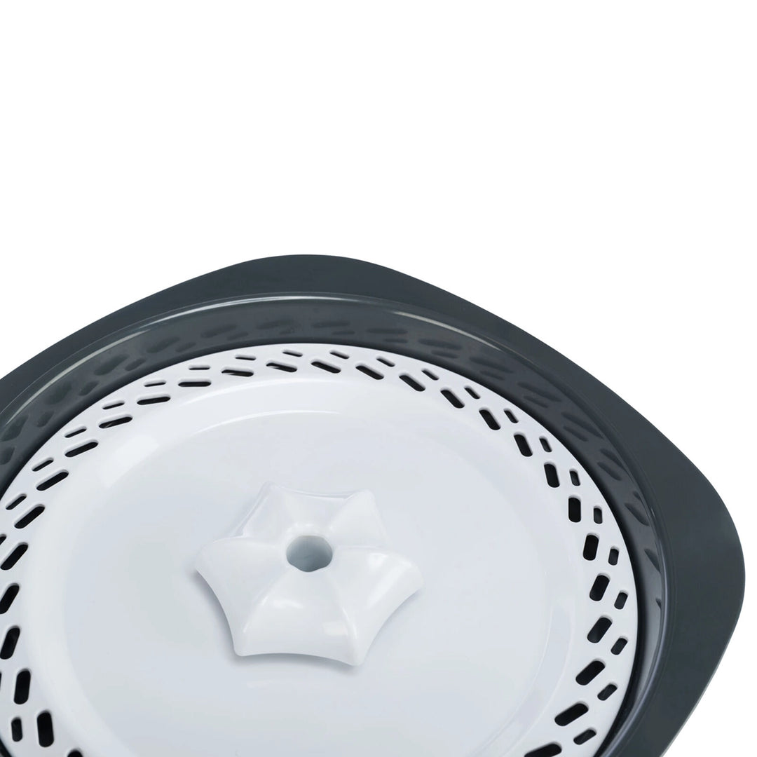 Trixie Drinking Fountain Flower - 2L - 18.5x13x18.5cm - White/Grey