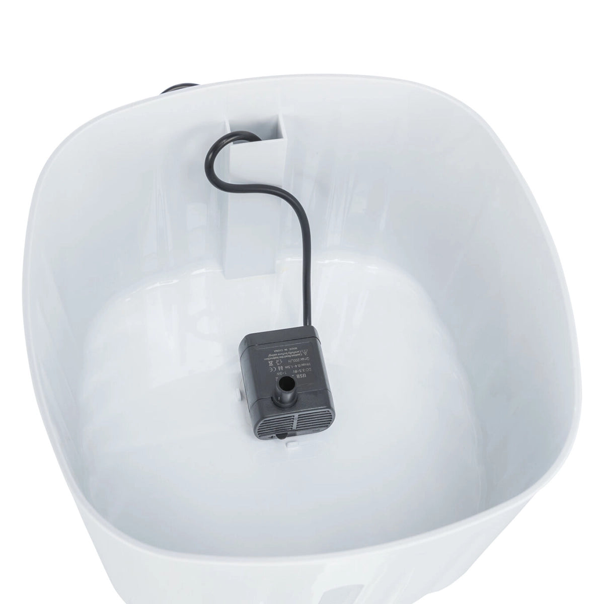 Trixie Drinking Fountain Flower - 2L - 18.5x13x18.5cm - White/Grey