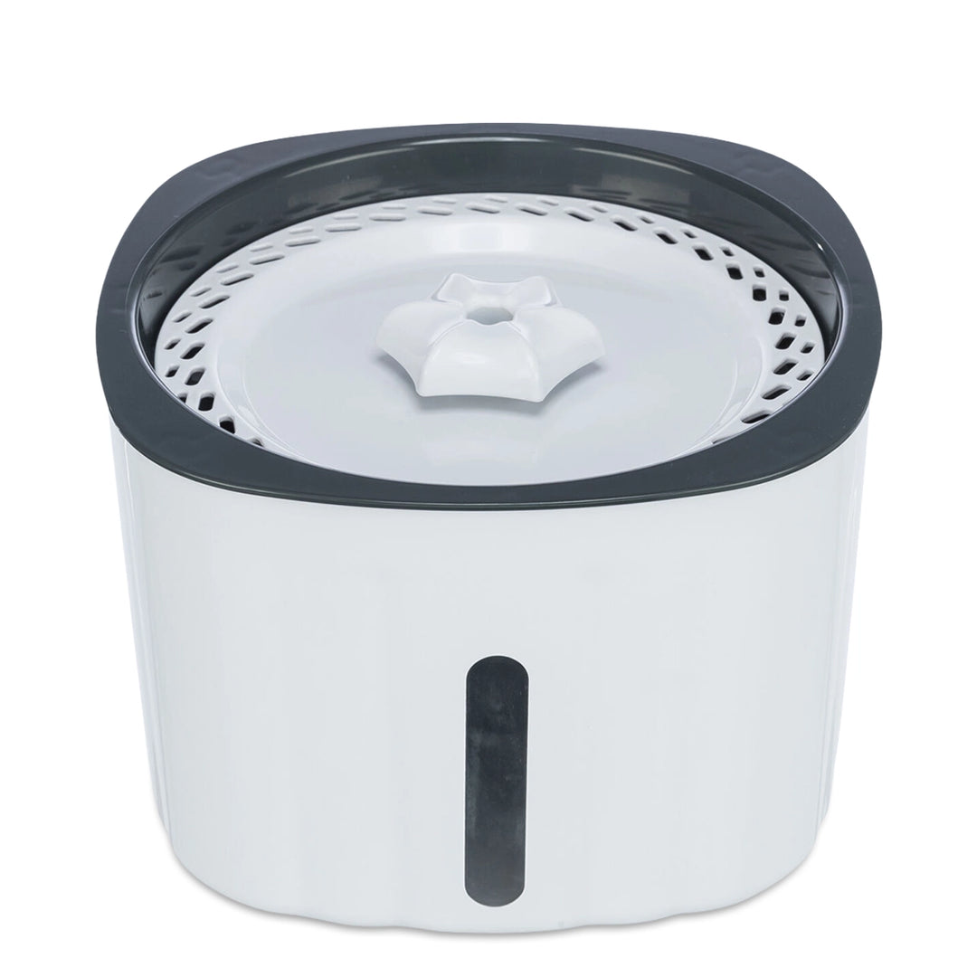 Trixie Drinking Fountain Flower - 2L - 18.5x13x18.5cm - White/Grey