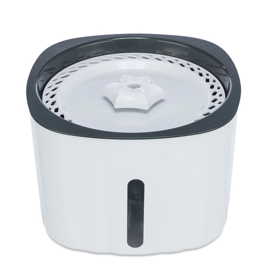 Trixie Drinking Fountain Flower - 2L - 18.5x13x18.5cm - White/Grey