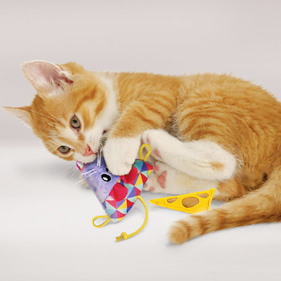 Kong Crackles & Cheez Mouse Pack of 2 Cat Toy