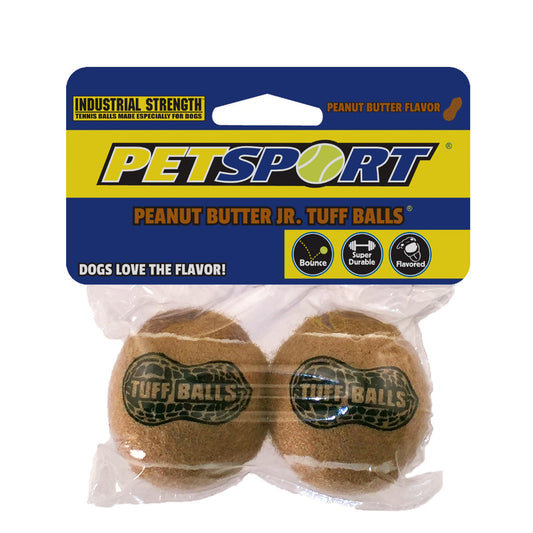Petsport Peanut Butter Tuff Balls Fetch Dog Toy - 7 cm