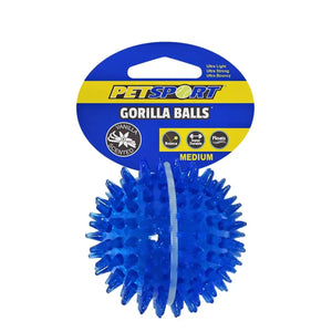Petsport Thermoplastic Rubber Gorilla Ball Dog Toy - 7 cm