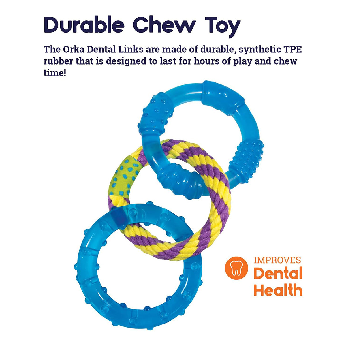 Nina Ottoson Orka Dental Links Dog Chew Toy