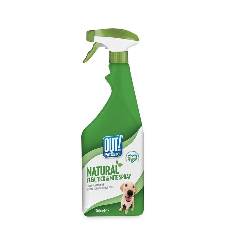 Out Pet Care Natural Flea & Tick Spray for Dogs - 500 ml