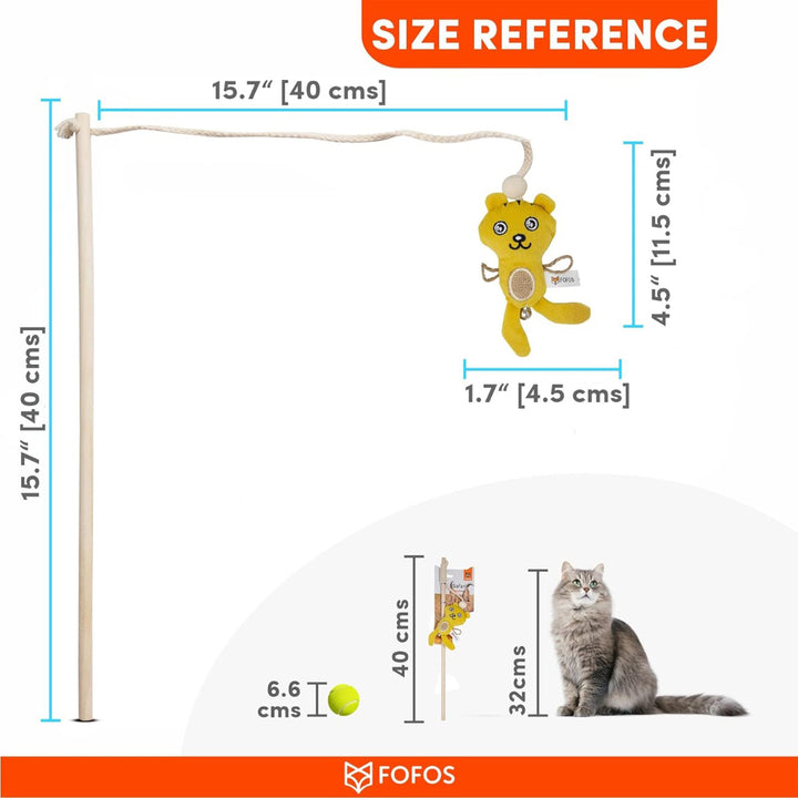 Fofos Cat Wand Toy Tiger Cat Toy