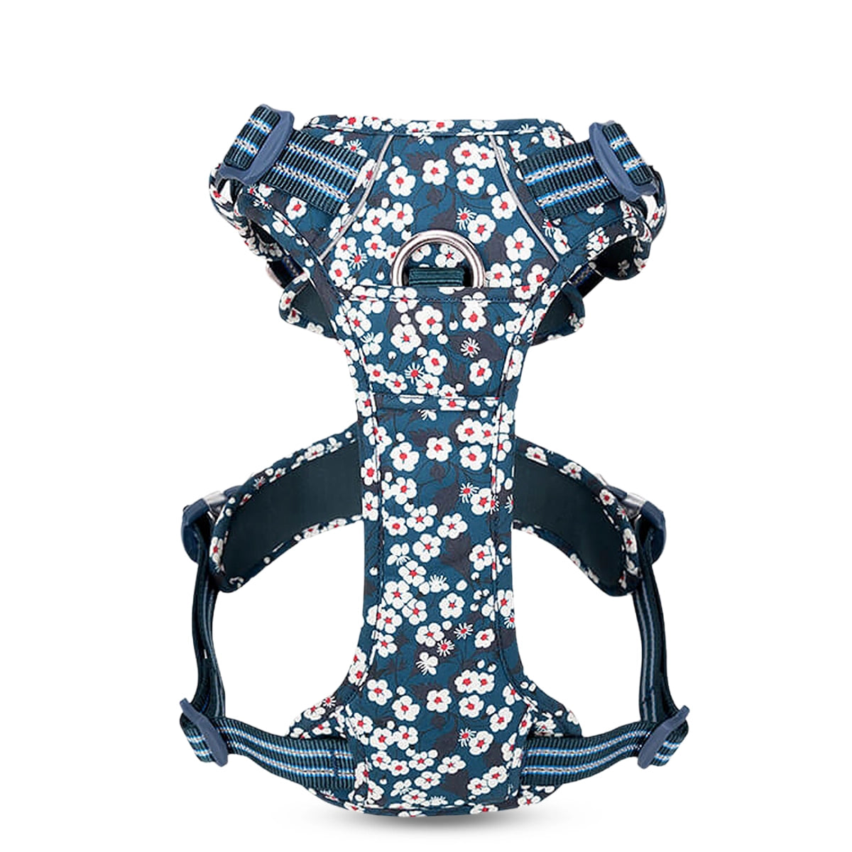 Truelove Floral No Pull Pet Harness - Saxony Blue